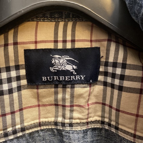 BURBERRY Authentic Children’s Denim Jean Jacket Nova Check Details Size 4 EUC - Picture 2 of 13