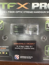TRUGLO TG13XD1PC TFX Pro Tritium Sight Set for Springfield Armory XD, XDS, XDE, 