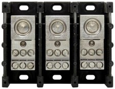 Bussmann 16330-3, 600 V, 380 A, Aluminum, 3-Pole, Power Distribution Block, 1 pc