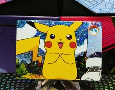 Pokemon Pocket Monsters Vending Prism Holo Vintage Sticker 376 PIKACHU rare