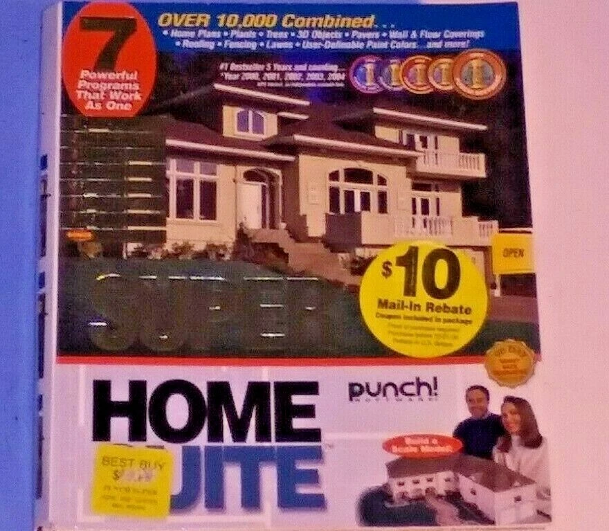Super Home Suite PC CD RETAIL BOX 3D Home Design Model Software Windows XP  - Image 3 of 3