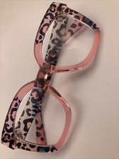 Womens Cat Eye Glasses Frames Leopard pink eyeglasses