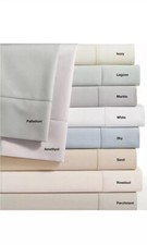 Hotel Collection 100 Supima Cotton 680TC XD Queen Flatsheet,Ivory 235-Brand New