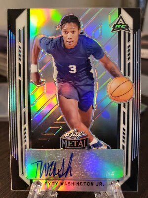 2021-22 Leaf Metal Black /15 TyTy Washington Jr. Auto #BA-TWJ Kentucky Wildcats