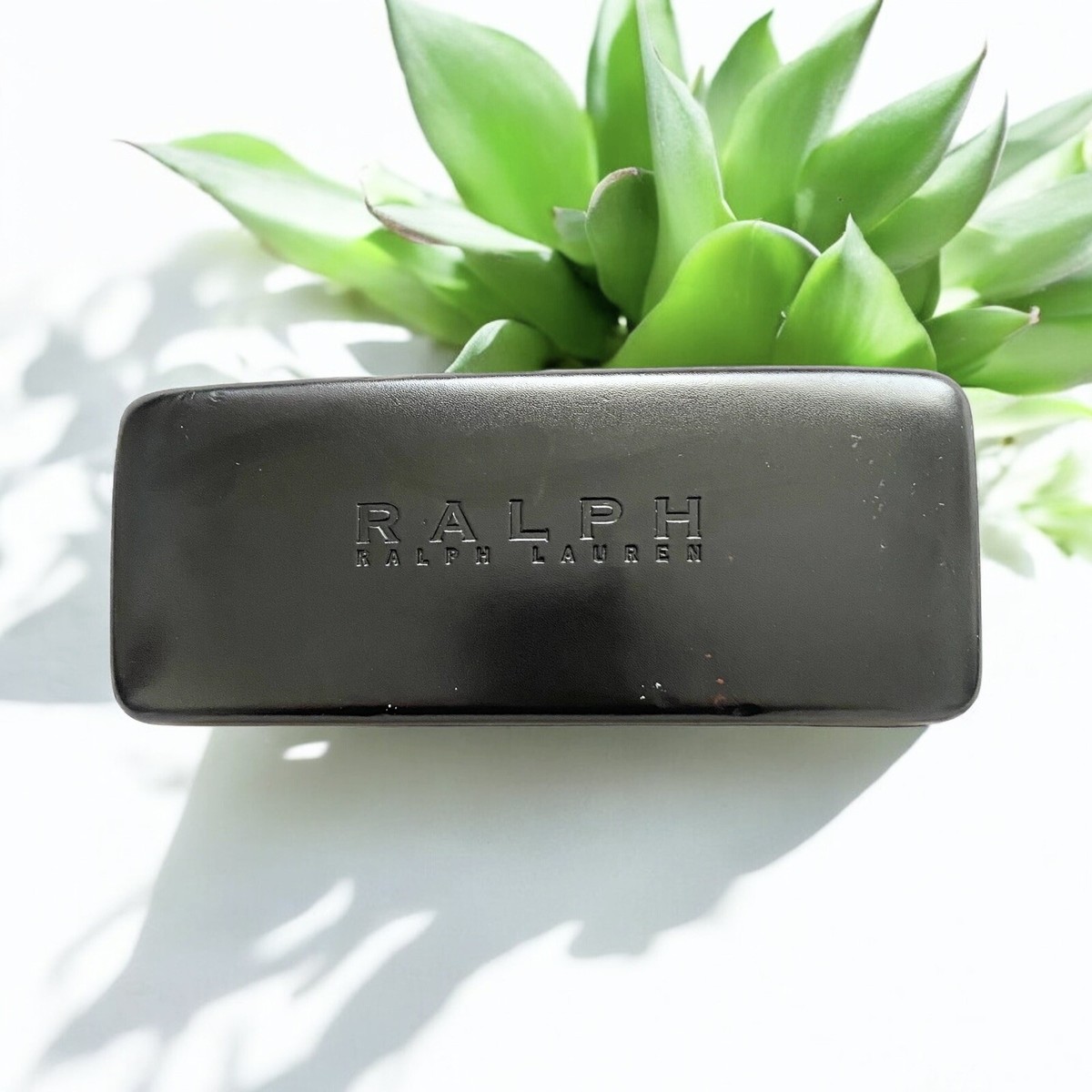 Ralph Lauren Hard Case Glasses Sunglasses Black Clamshell Unisex