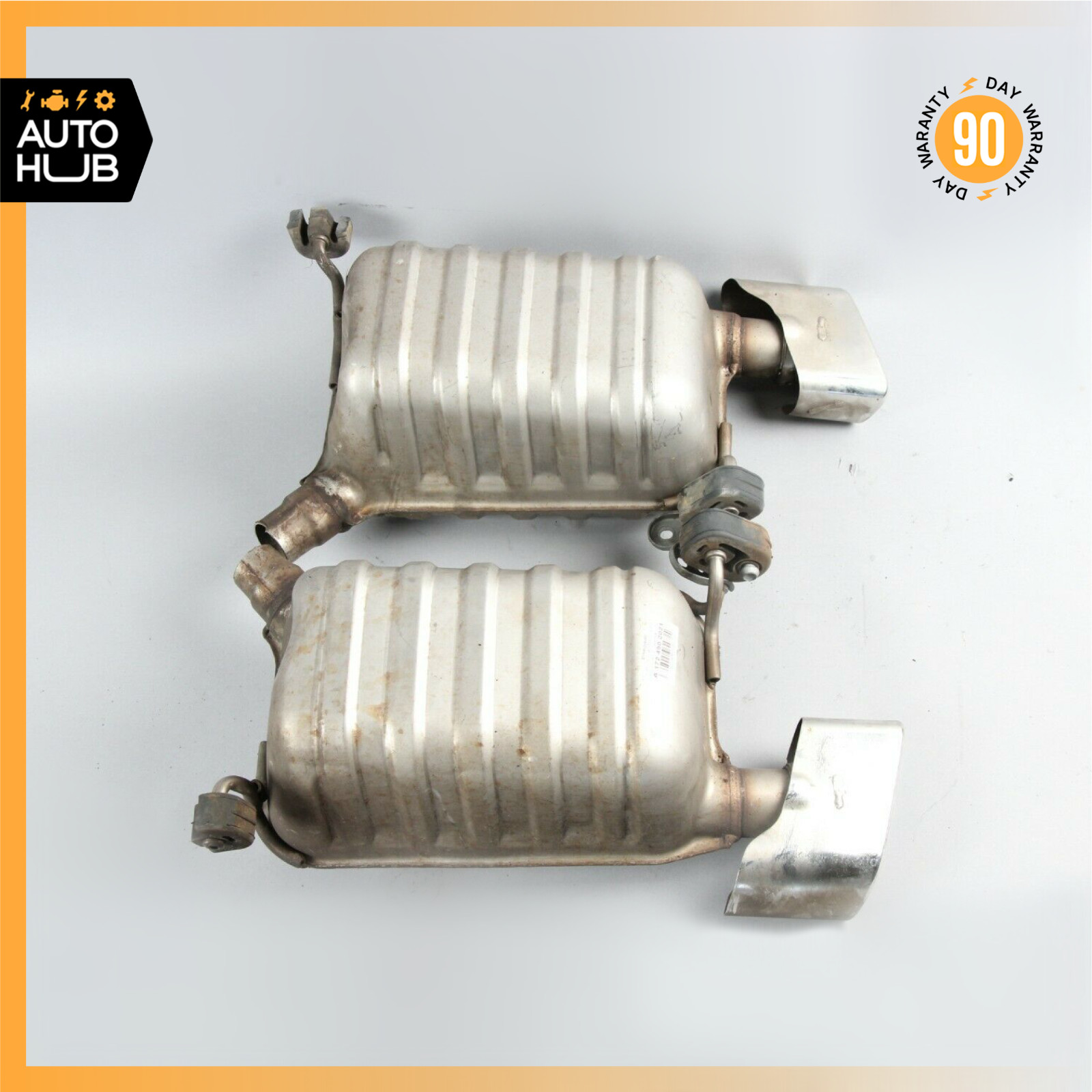 12-16 Mercedes R172 SLK350 M276 Exhaust Muffler Mufflers Right And Left OEM