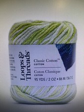 Classic Cotton Patterned Yarn by Loops  Threads -- Pear Ombre -- NIP