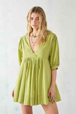 mini dress urban outfitters UO Bri Double Bow Satin Mini Dress