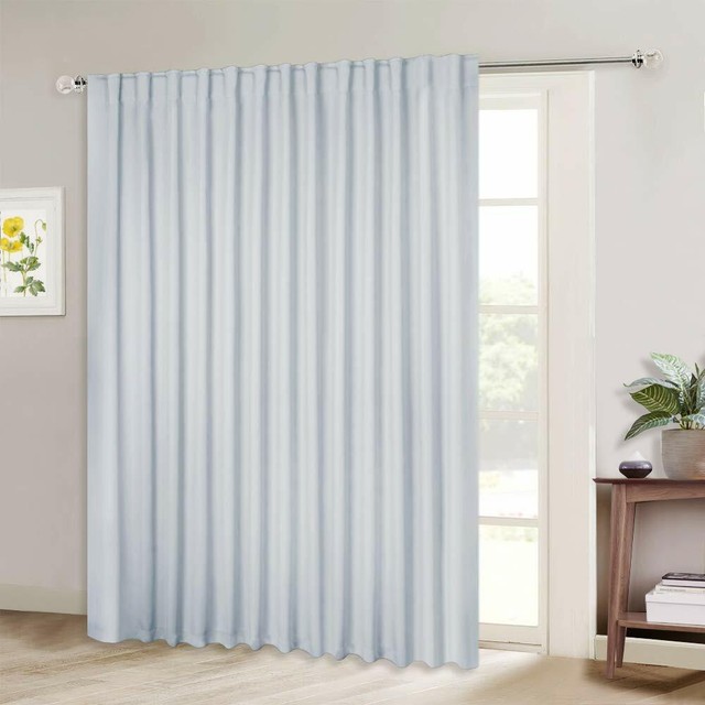 Patio Door Curtain Slider Blind Wide Width Rod Pocket & Back Tab