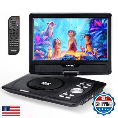OTIC 12'' Portable DVD Player with Bluetooth Function, 10.1'' HD Swivel Display