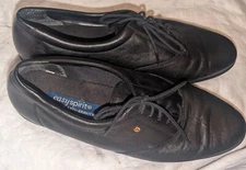 Easy Spirit Motion9 Black Leather Sneaker Walking Shoes 10 2A/4A