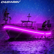 16 ft UV / Purple LED Strip Black Light Night Fishing Ultraviolet Boat 12v