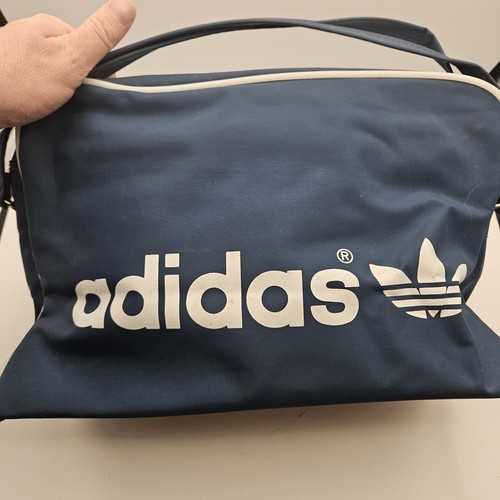 RARE 80s Vintage Navy Blue Adidas Basketball Sports Gym Bag 100% YugoSlavia - Picture 6 of 16