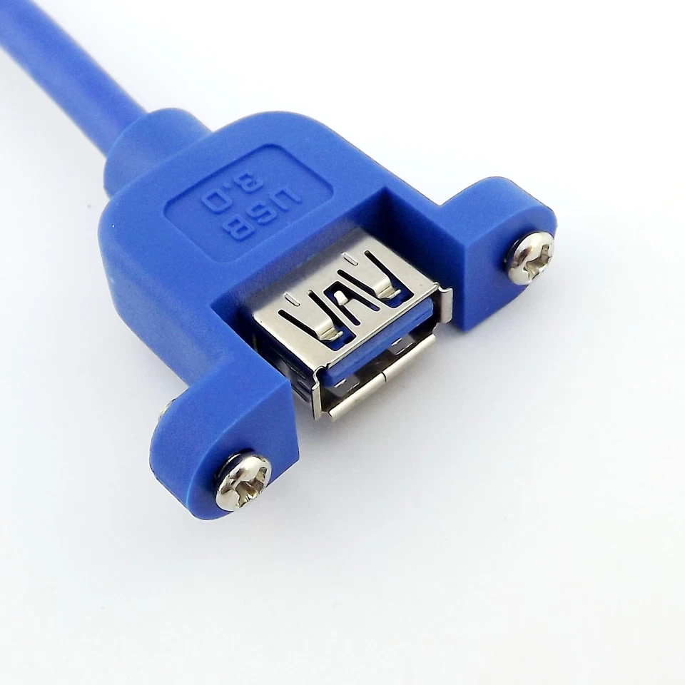 1FT USB 3.0 A Female Panel Mount to B Male Right Angled Printer Data Sync Cable - Image 4 of 4