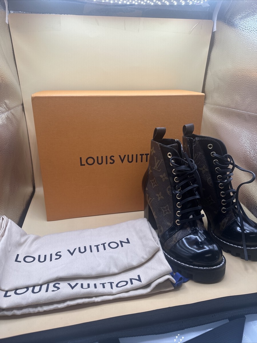 Louis Vuitton Star Trail Line Ankle Boots Brown Size Women Authentic