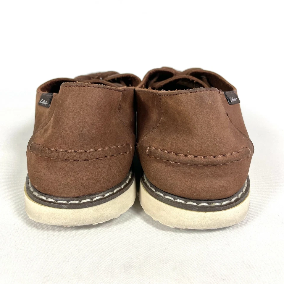 Zapatos CIRCA Spinnaker Cuero Marrón Patín Playa Barco Talla Hombres 8 Foto 4 de 4