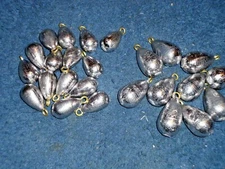 3/4 OZ 1 OZ  1.5 OZ 2 OZ BELL SINKERS WITH BRASS EYES 