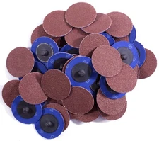 50x 2in 60 Grit Roll Lock Sanding Grinding Disc Aluminum Oxide Die Grinder Drill