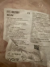 CareFusion AirLife 002061 Tee Adapter with Valve 22 mm~FREE SHIPPING