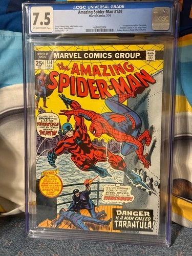AMAZING SPIDER-MAN #134 FIRST APPEARANCE OF TARANTULA CGC 7.5