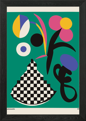 Papier Formen Collage gerahmt Wandbild Poster Leinwanddruck Bild