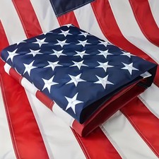 US American Flag 4x6 Made in Luxury Embroidered United States Flag Outdoor USA
