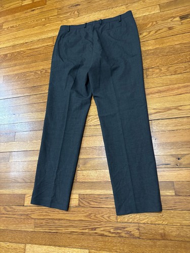 Lauren Ralph Lauren Mens Dress Pants Sz 36x32 Gray 120's Wool Blend Flat Front - Picture 7 of 7