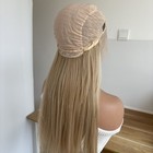 Layered Lace Front Wigs Synthetic Hair Heat Resistant Blonde Long Straight — photo 7