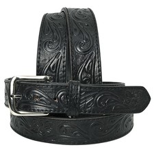 HILASON Western Genuine Leather Belt for Men Women Cowboy Cowgirl Handmade