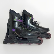 Vintage Rollerblade Bravoblade Inline Skates Black Purple Size 28.5 M10.5 W11.5