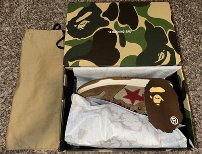 A Bathing Ape Nigo Nyc Bape Sk8sta Wheat Red Brown Shoes Size 12
