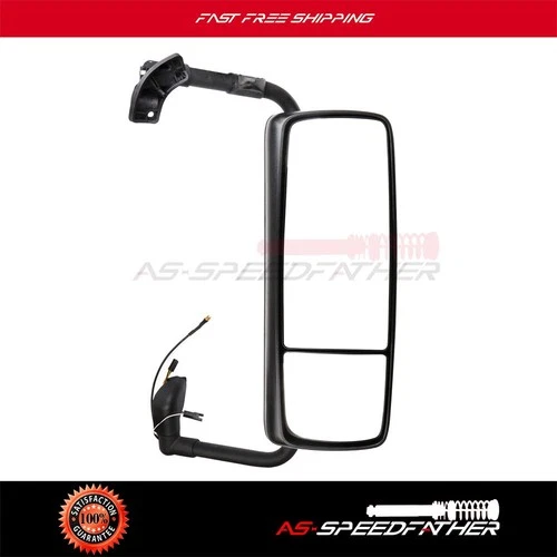 Passenger Right Hand Side Complete Mirror Chrome For 2015-2018 Volvo VNL