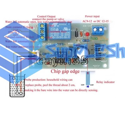 Controlador de nivel de líquido Módulo de sensor Componente de sensor de detección de nivel de agua - Imagen 1 de 4