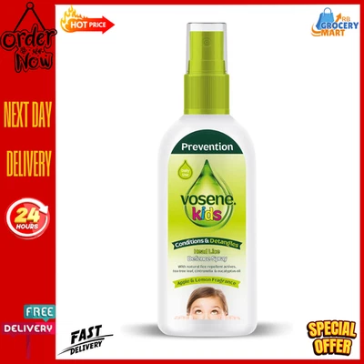 BRANDED Vosene Kids Advanced Conditioning Defence Spray Head Lice Repellent 150 ml