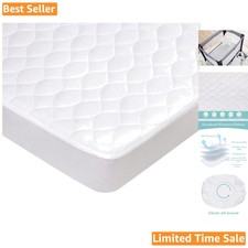 Waterproof Quilted Pack and Play Mattress Protector - Ultra-Soft Noiseless
