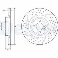 2X Delphi Bremsscheibe BG4789C FüR R53 R55 Mini Clubman R50 R56 R57 R58 Roadster