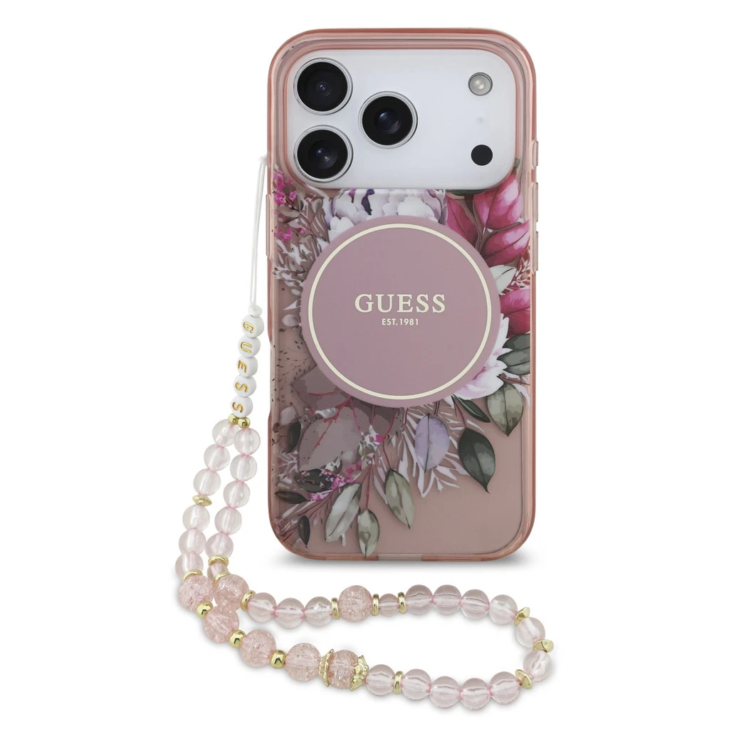 Custodia MagSafe Guess Glitter Triangle Logo per iPhone 17 Pro z?oty - Guess