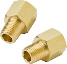 Legines Brass Pipe Fitting, NPT Adapter 1/4" Female x 1/8" Male, Copper 