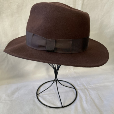 Vintage Lite Felt Harrison 100% Wool Brown Fedora Hat Medium Packable USA