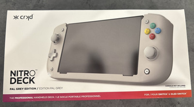 CRKD Nitro Deck Handheld Deck Controller For Nintento Switch, OLED - PAL Grey