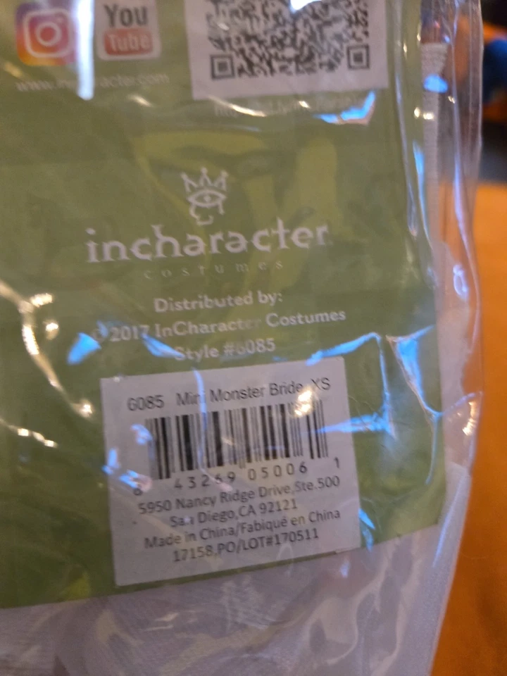 Child's Mini Monster Bride Baby Costume XS 0-6 Months - Image 4 of 4