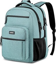 School Backpack, Bookbag, USB Charging Port, 15.6 in Water-Resistant Laptop Slee