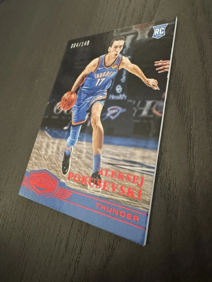 2020-21 Panini Chronicles Plates & Patches Red /149 ALEKSEJ POKUSEVSKI Rookie RC - Image 4 of 4