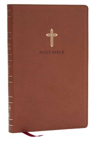 NKJV Ultra Thinline Bible, Brown Leathersoft, Red Letter, Comfort Print, Hardback, - Image 3