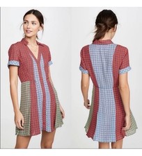 Alice Olivia Abelia Patchwork Mini Dress Sz 2 Pre Owned