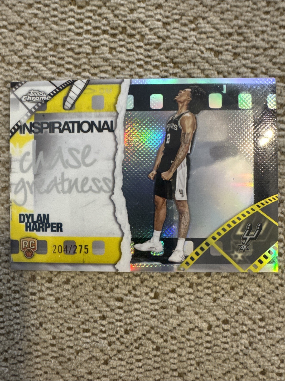 2025 TOPPS Chrome Inspirational Yellow Refractor /275 DYLAN HARPER