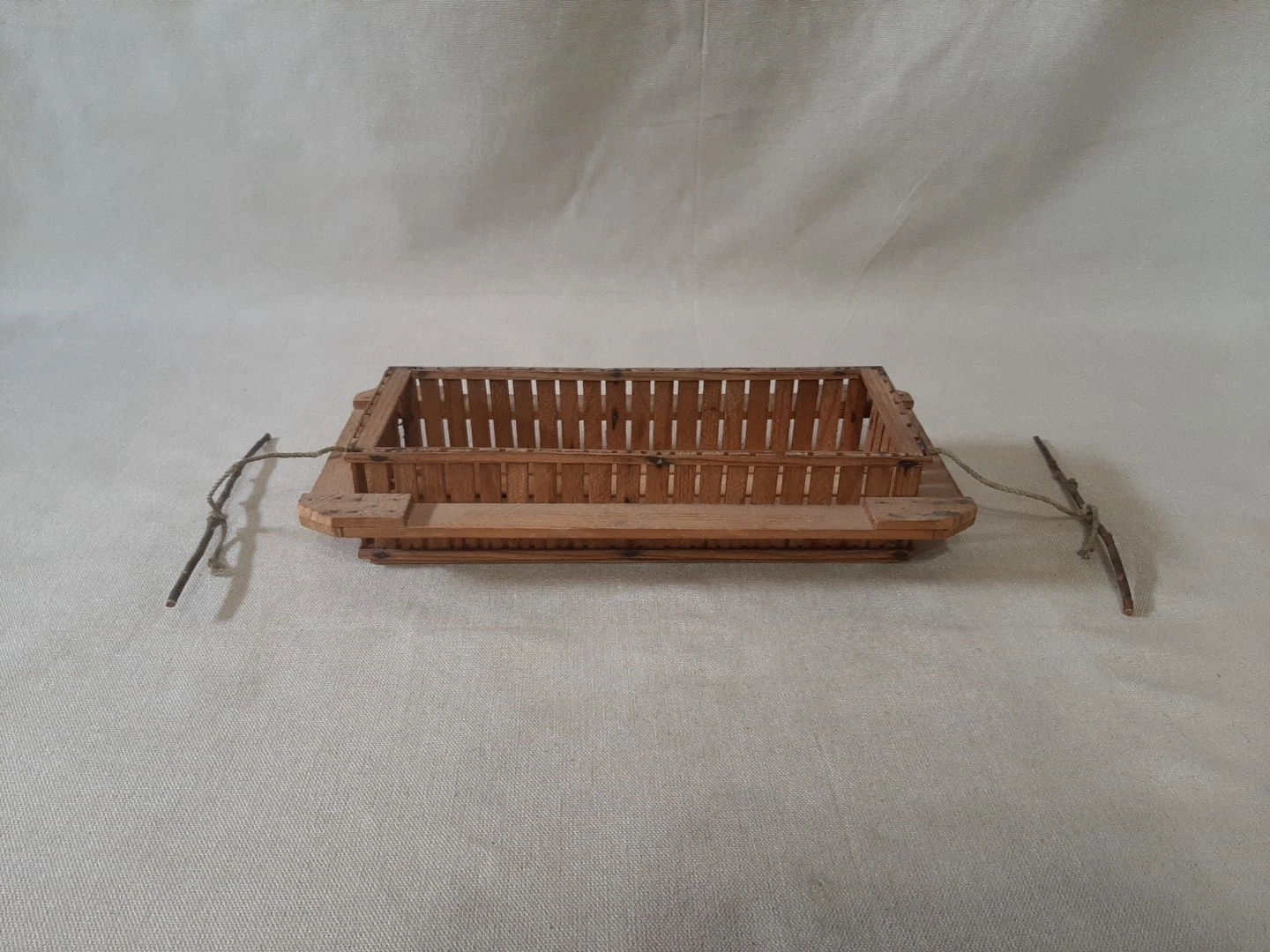 Vintage Miniature Sample Size Crab Peeler Float box Seafood Model oyster tin can