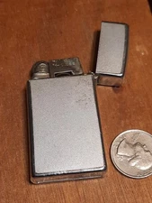 Vtg Flip Top Scripto Butane Metal Lighter Extra Thin Edge ForParts/repair K33
