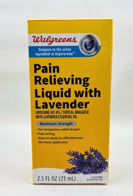 Pain Relieving Liquid with Lavender Essential Oil Maximum Strength 2.5 FL OZ
