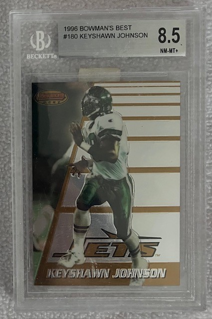 1996 Bowman's Best Graded NM-MT 8.5 Keyshawn Johnson Jets